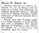 Bryan W. Moore, Sr. obituary